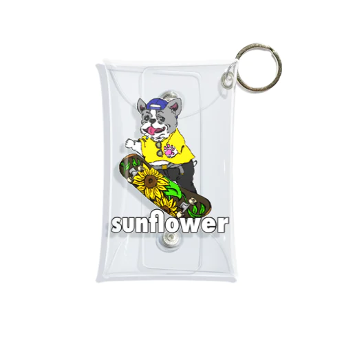 sunflower Gapaoくん Mini Clear Multipurpose Case