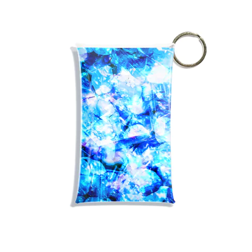 Blue Blue fragment Mini Clear Multipurpose Case