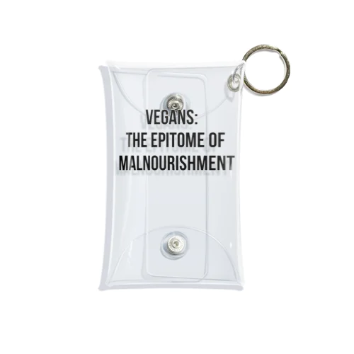 Vegans: The Epitome of Malnourishment（黒文字） Mini Clear Multipurpose Case