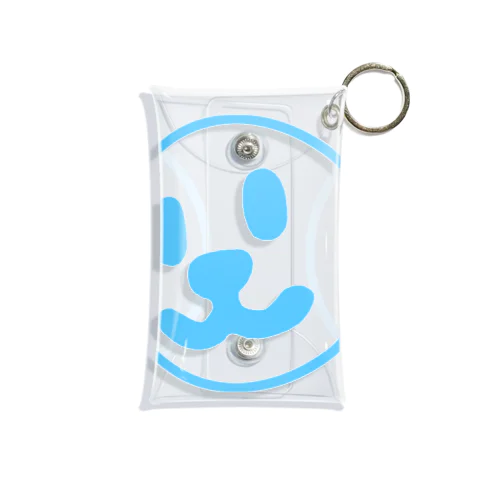 Smile Face Blue Line Mini Clear Multipurpose Case