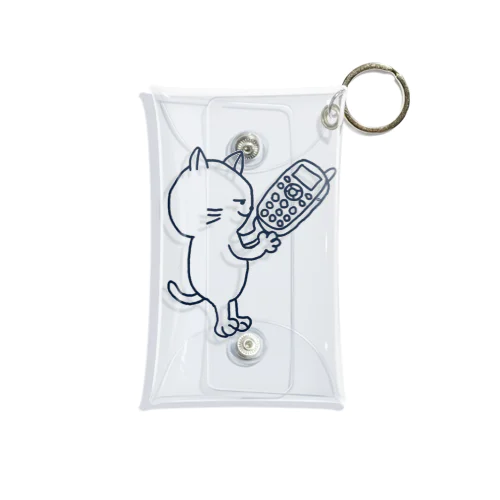 ガラケー猫 Mini Clear Multipurpose Case