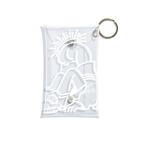 いぬてんし-白 Mini Clear Multipurpose Case