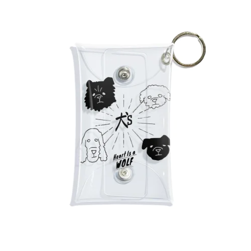 犬ズ (心はオオカミ) Paint It Black Mini Clear Multipurpose Case