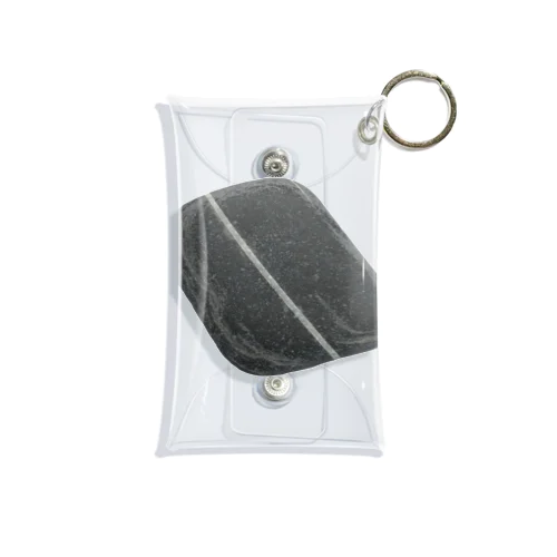 flat stone with white lines　 Mini Clear Multipurpose Case