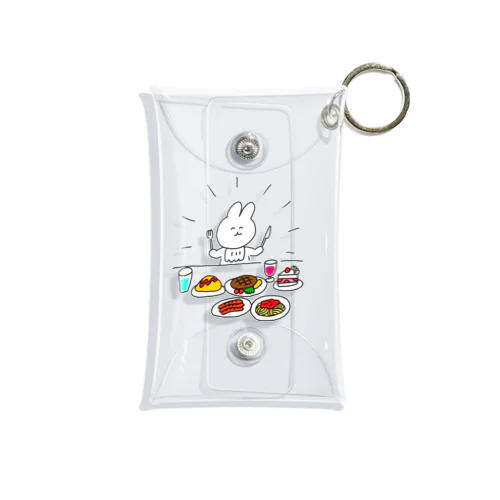 パクパクモグモグうさぎさん Mini Clear Multipurpose Case