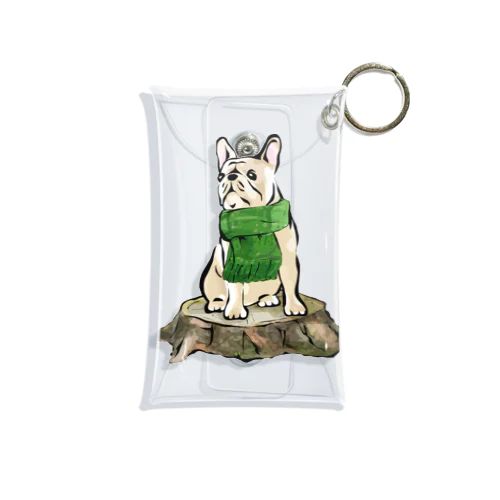 マフラー犬　フレンチブルドッグ　クリーム Mini Clear Multipurpose Case