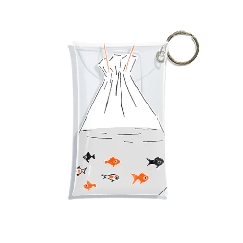 祭りデザイン「金魚すくい」 Mini Clear Multipurpose Case