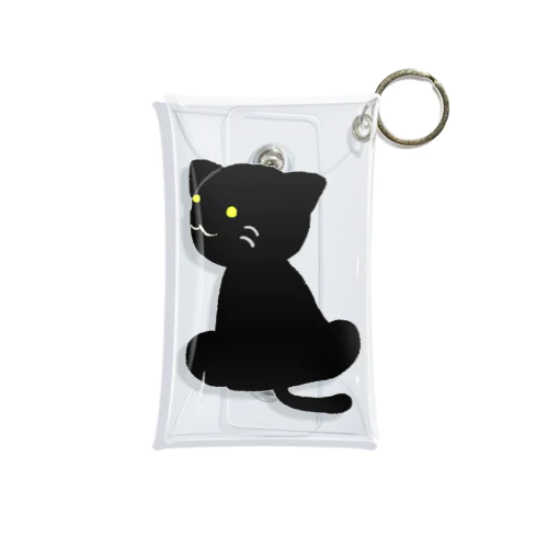 黒い猫さん Mini Clear Multipurpose Case