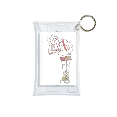 冬の装い女のコ。 Mini Clear Multipurpose Case