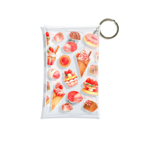 食べ物-いちごスイーツ- Mini Clear Multipurpose Case