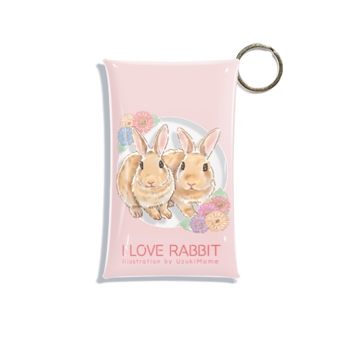 4：I LOVE RABBIT(ネザーランドドワーフ) Mini Clear Multipurpose Case