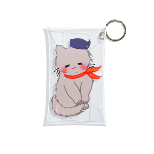 もちもちほっぺのねこ Mini Clear Multipurpose Case