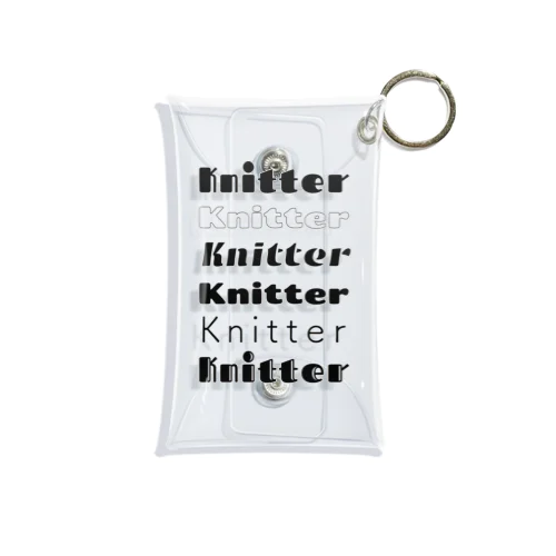 many knitters (black) Mini Clear Multipurpose Case