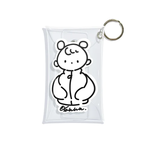 ふたつおだんごちゃん（モノクロバージョン） Mini Clear Multipurpose Case