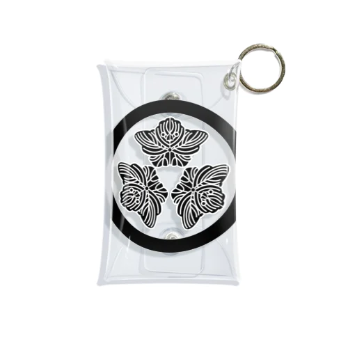 動物家紋。H.T.（三つ蔦スズメ）黒 Mini Clear Multipurpose Case