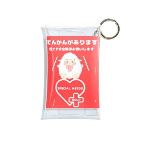 「てんかんがあります」SPECIAL NEEDS sirotan (pink ribbon) Mini Clear Multipurpose Case