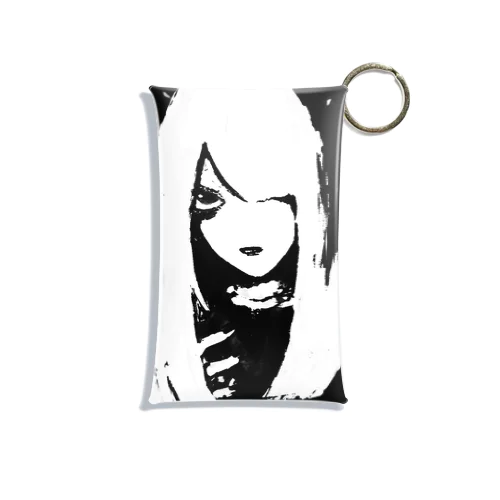 goth girl black Mini Clear Multipurpose Case