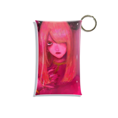  pink girl  Mini Clear Multipurpose Case