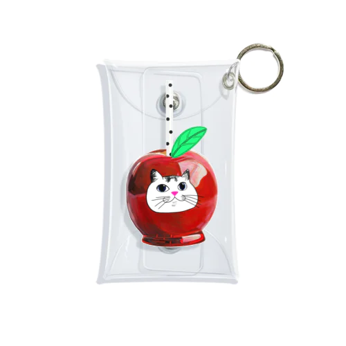 モチ猫ちゃんりんご飴 Mini Clear Multipurpose Case