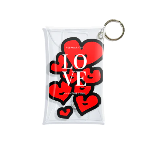 バレンタインlove Mini Clear Multipurpose Case