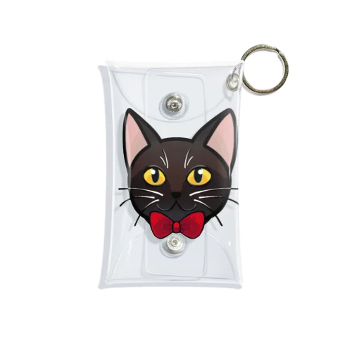 黒猫くん Mini Clear Multipurpose Case