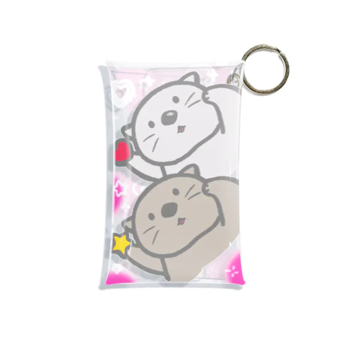 アイドルラッコ水玉 Mini Clear Multipurpose Case