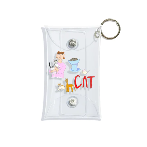 3匹の愛猫達 Mini Clear Multipurpose Case