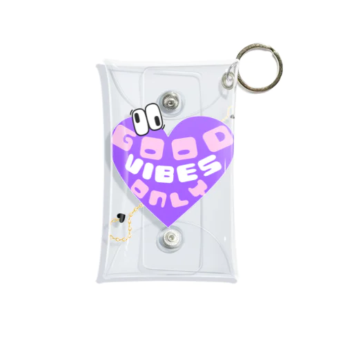 GOOD VIBES ONLY 紫 Mini Clear Multipurpose Case