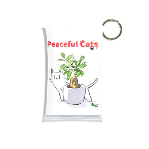 Peaceful Cats ガジュマル Mini Clear Multipurpose Case