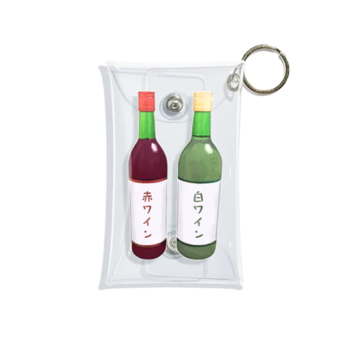 赤ワインと白ワイン_230302 Mini Clear Multipurpose Case