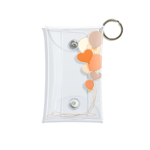 orange balloons Mini Clear Multipurpose Case