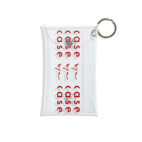 case bye case 赤 Mini Clear Multipurpose Case