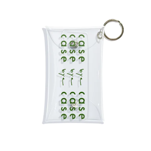 case bye case 緑 Mini Clear Multipurpose Case
