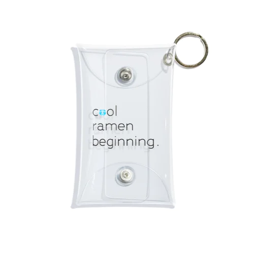 cool_ramen_beginning（logo_02） Mini Clear Multipurpose Case