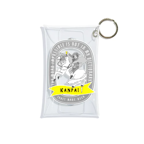 偉人 × BEER（ナポレオン・ビールラベル風） Mini Clear Multipurpose Case