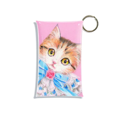 ふわふわスタイの三毛猫ちゃん　ミニパステル肖像画 Mini Clear Multipurpose Case