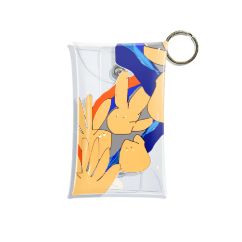 じゃんけん　rock paper scissors Mini Clear Multipurpose Case