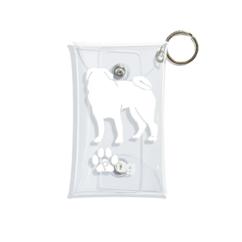 パグ犬 Mini Clear Multipurpose Case