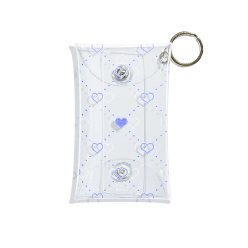 diagonal grid-heart_mini_clr_lv Mini Clear Multipurpose Case