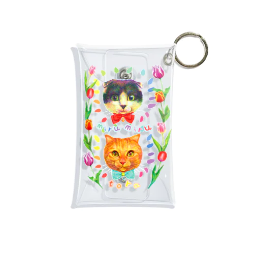 蒲田Loveおにぎりちゃんの愛猫ちゃんズ（グッズ） Mini Clear Multipurpose Case