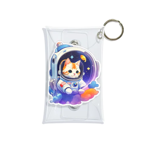 とっても可愛いネコの宇宙飛行士 Mini Clear Multipurpose Case