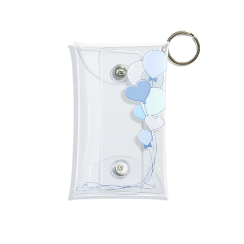 blue balloons Mini Clear Multipurpose Case