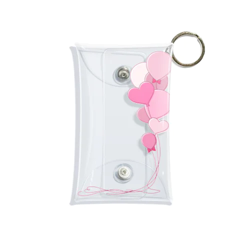 pink balloons Mini Clear Multipurpose Case