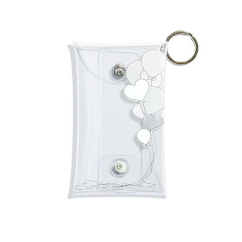 white balloons Mini Clear Multipurpose Case