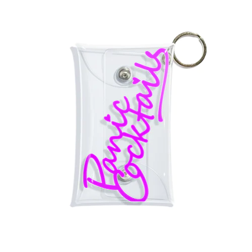 Panic Cocktails ScriptLogo　Magenta Mini Clear Multipurpose Case