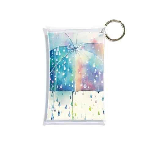 水彩風雨の風景 Mini Clear Multipurpose Case