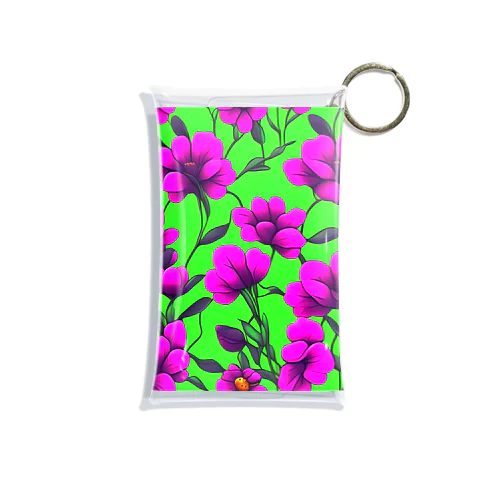 紫の鮮やかな花 Mini Clear Multipurpose Case