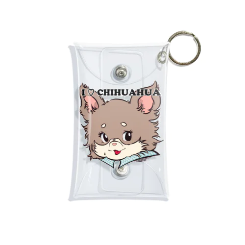 チワワ-チョコタン「I♡CHIHUAHUA」 ミニクリアマルチケース