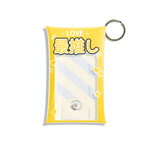 『LOVE - 最推し』推しチェキケース【黄】 Mini Clear Multipurpose Case