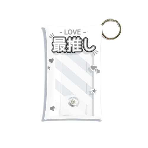 『LOVE - 最推し』推しチェキケース【白】 Mini Clear Multipurpose Case